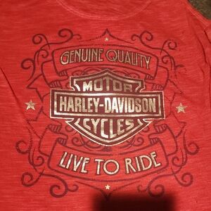Harley-Davidson Red Live to Ride Tee